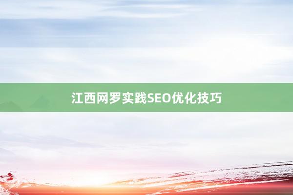 江西网罗实践SEO优化技巧