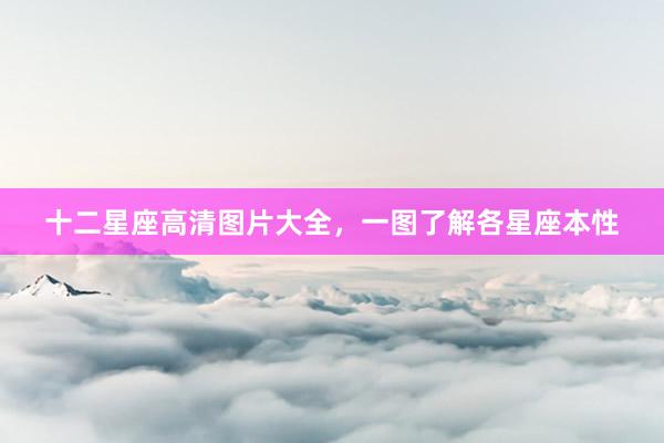 十二星座高清图片大全，一图了解各星座本性