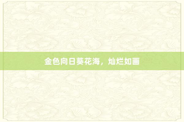 金色向日葵花海，灿烂如画